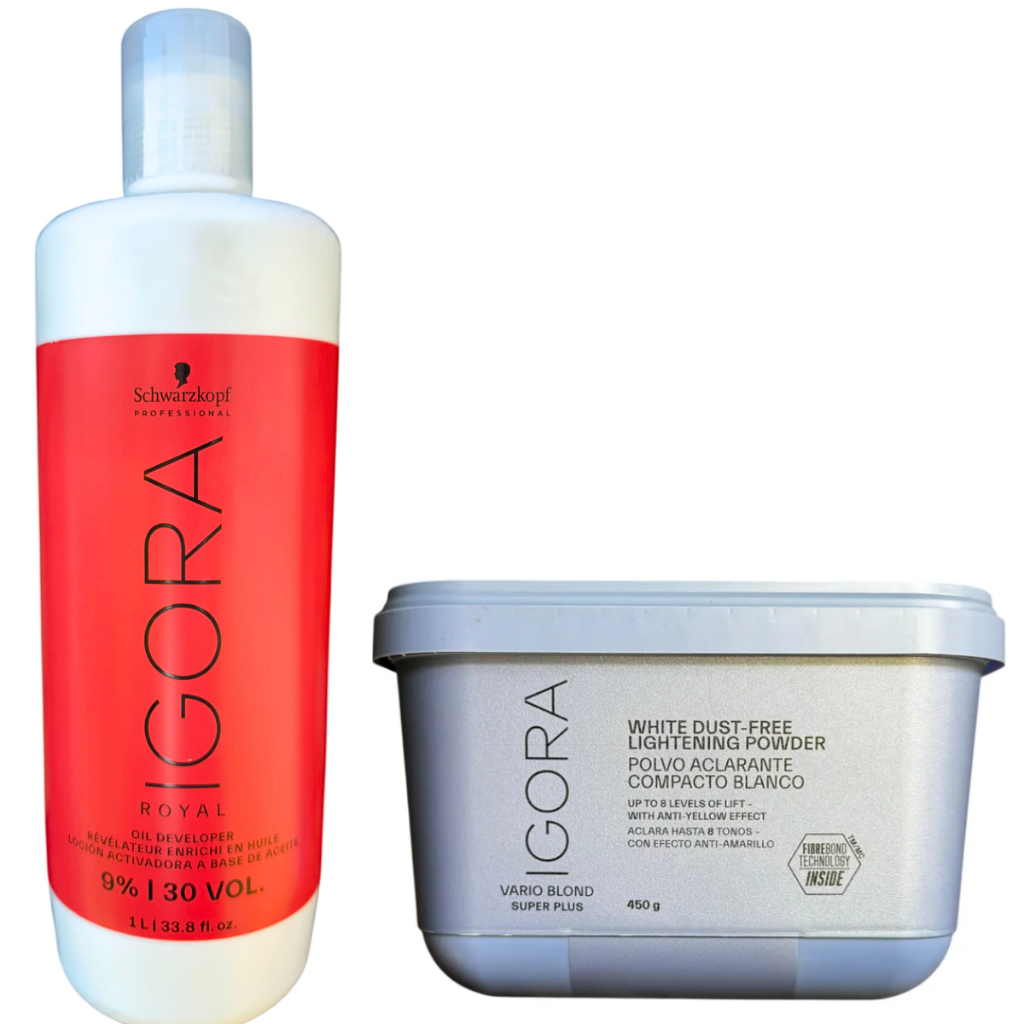 Igora Vario Blonde Super Plus Developer Ox Pó Descolorante Emulsão Peróxido Luxez Mechas Reflexos Iluminada Clarear 8ton