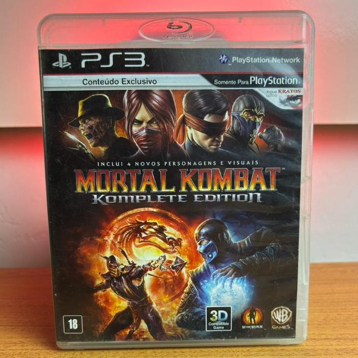 Jogo Mortal Kombat Komplete Edition PS3 Play 3 Midia Fisica CD Original