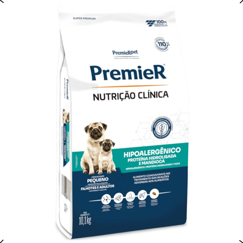 RAÇÃO PREMIER NUTRIÇÃO CLINICA HIPOALERGENICA RAÇA PEQUENA 10KG