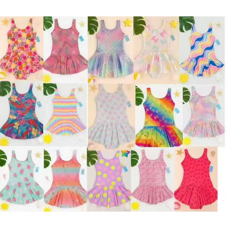 Maiô Infatil Proteção Solar UV50+ Estampada Ou Lisa de praia para  Menina em Oferta na Shopee