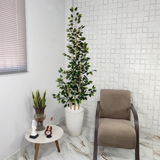 Bambu Da Sorte Artificial 2 Metros Grande Vaso Decoração Pedra em Oferta na Shopee