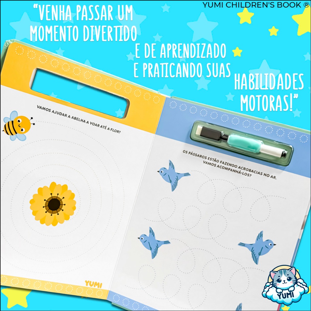 Meu Grande Livro Escreva e Apague: Coordenação Motora + Caneta Apagável Ergonómica Caligrafia - Edição Premium — imagem 2 de 2