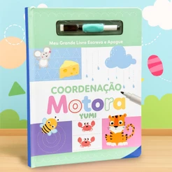 Meu Grande Livro Escreva e Apague: Coordenação Motora + Caneta Apagável Ergonómica Caligrafia - Edição Premium