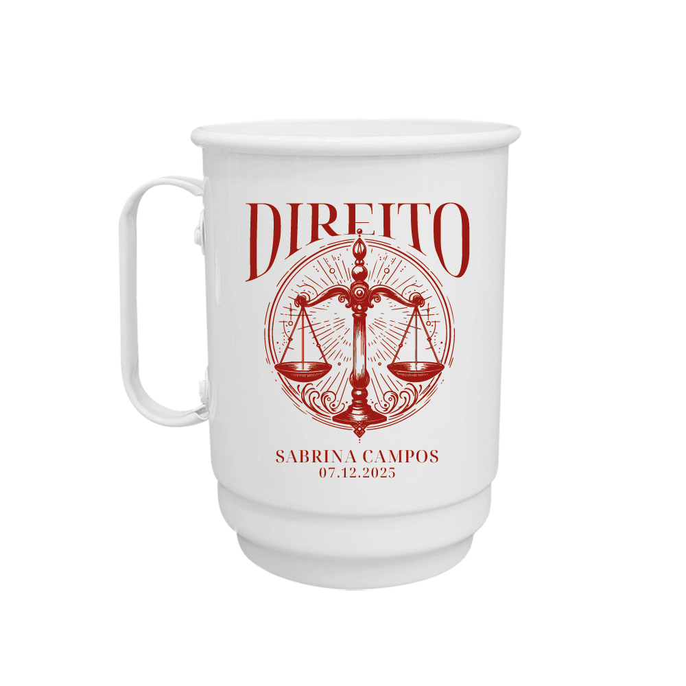 Caneca de Alumínio Moscow Mule 450ml Personalizada - Curso de Direito
