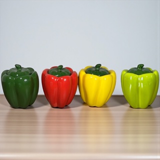 Pimentão de Cerâmica Para Guardar Tempero 300g em Oferta na Shopee