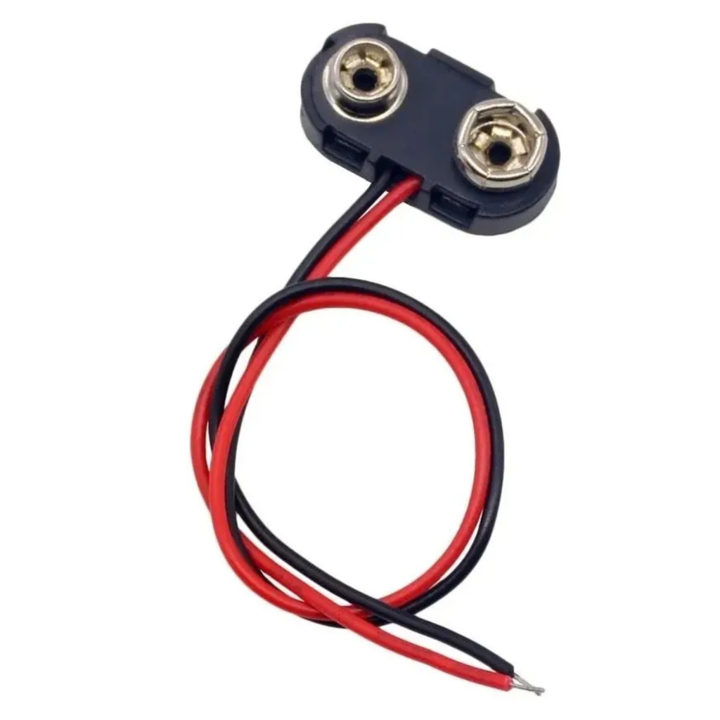 Clip Para Bateria 9V Plástico Rígido Tipo T Conector