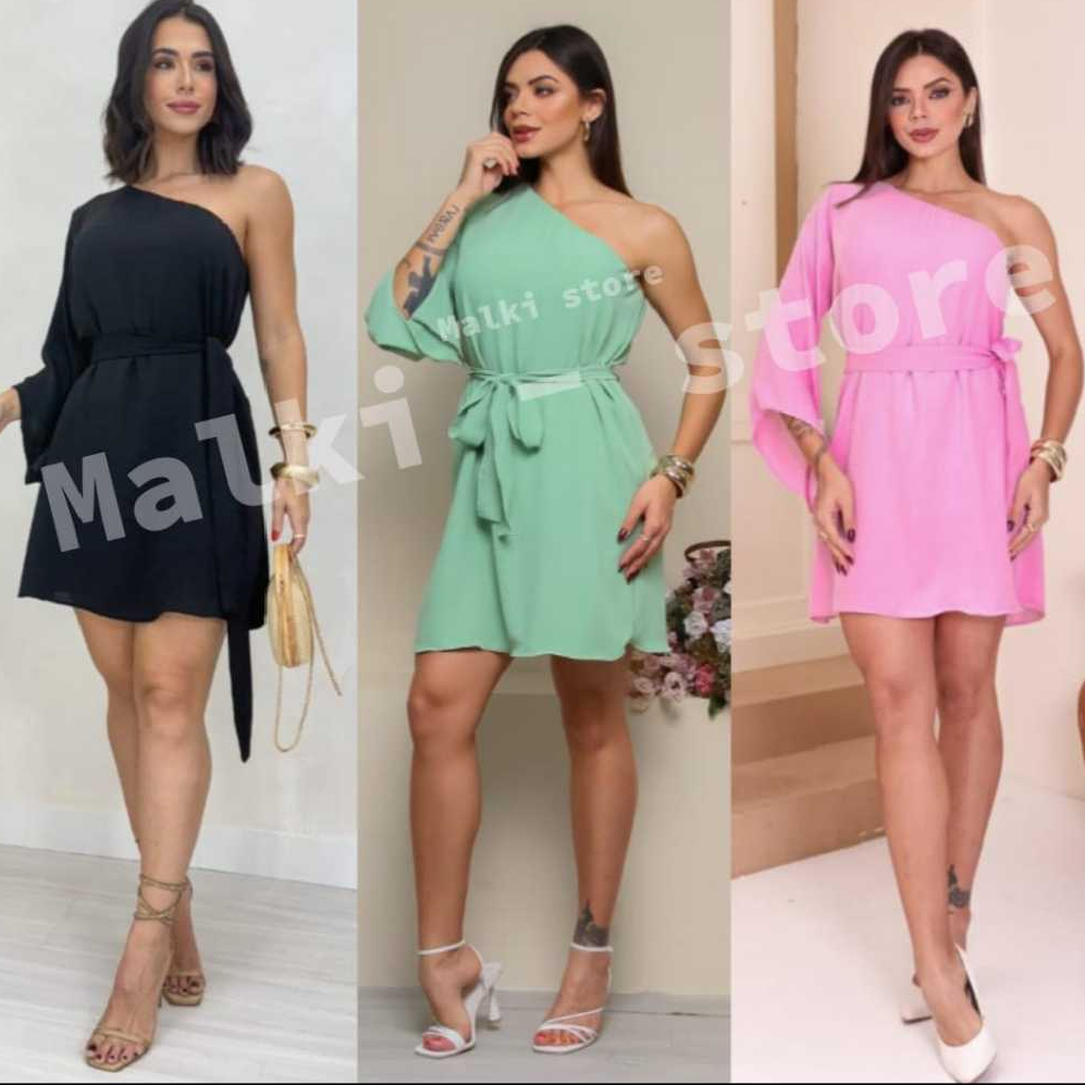 Macaquinho vestido feminino Nula manga elegante Moda feminina para cada ocasião, mod tende em tecido Duna (vem com laço) em Oferta na Shopee