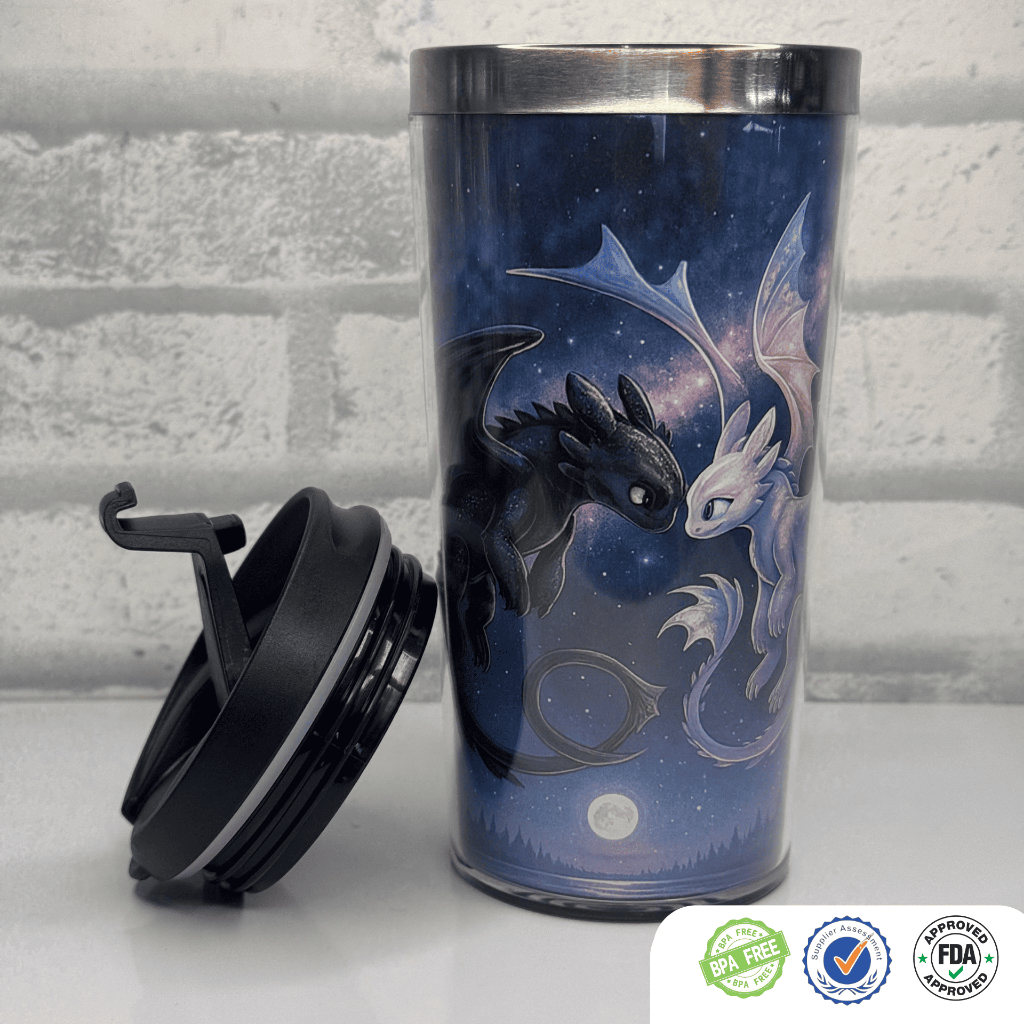 Copo Térmico Personalizado Dragao Como Treinar meu Dragao (( SE OPTAR EM COMPRAR COM O NOME, INFORMAR PELO CHAT NO ATO D