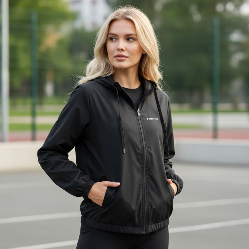 Jaqueta Feminina Corta Vento 100% Forrada com Capuz Original Impermeável Quente Zíper Inverno em Oferta na Shopee