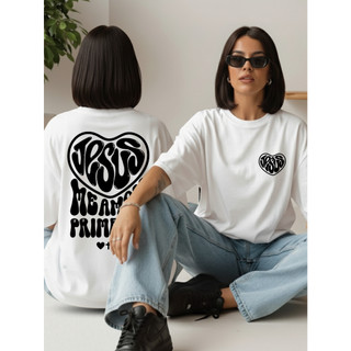 Camisetão Oversized Estampa evangélica Algodão