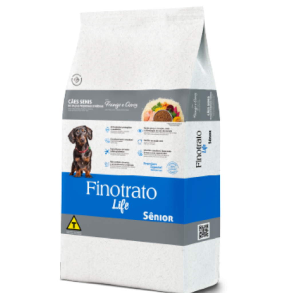 Ração Fino Trato Life Cães Sênior Pequenos E Médios 15kg