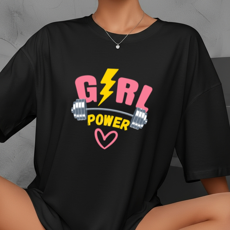 Camiseta Tshirt Oversized 100%Algodão  Feminina Gym Treino Academia Fitness Musculação caminhada.