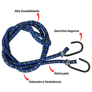 kit 10 Elásticos Bagageiro 2 Metros Pont. Ferro. Extensor  Estique em Oferta na Shopee