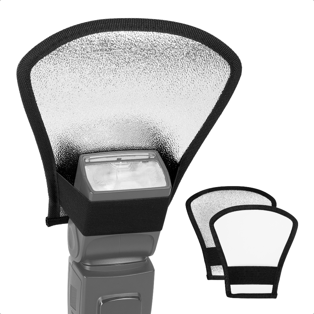 Mini Rebatedor de Flash Universal 2 em 1 Branco Prata para Luz Suave em Fotos Sou Foto em Oferta na Shopee