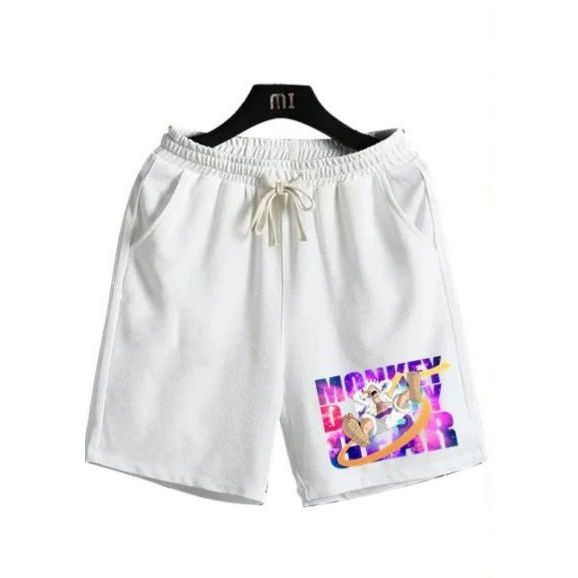 Bermuda Moletom Luffy Gear 5 One Piece Aftersoul Streetwear Unissex P ao XG 100% Algodão