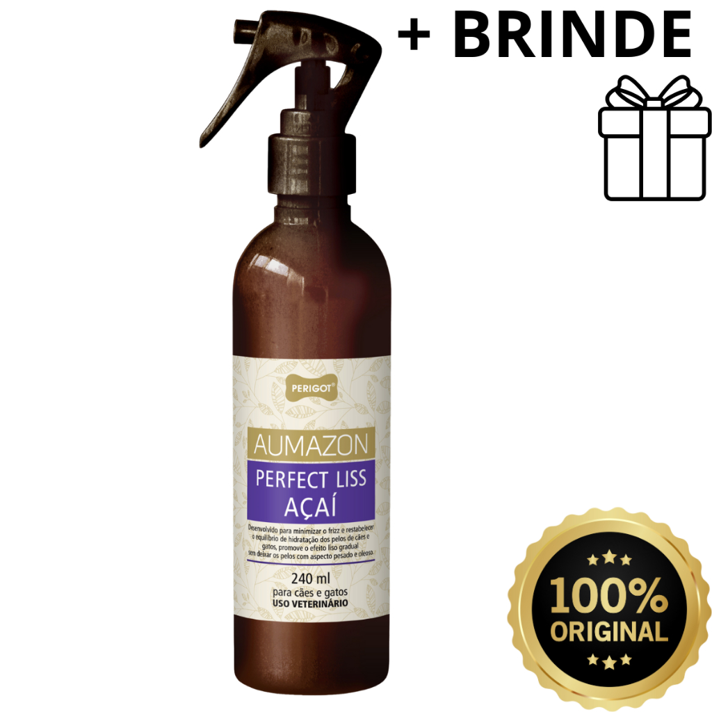 Perigot Perfect Liss Açaí 240ml - Anti Frizz - Perigot - Pelagem de Cães e Gatos
