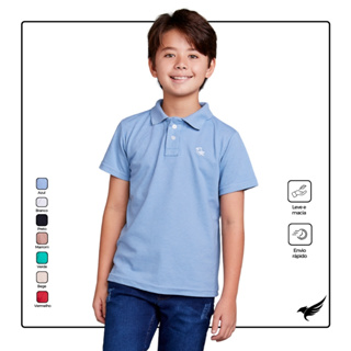 Camisa Polo Infantil manga curta em Oferta na Shopee