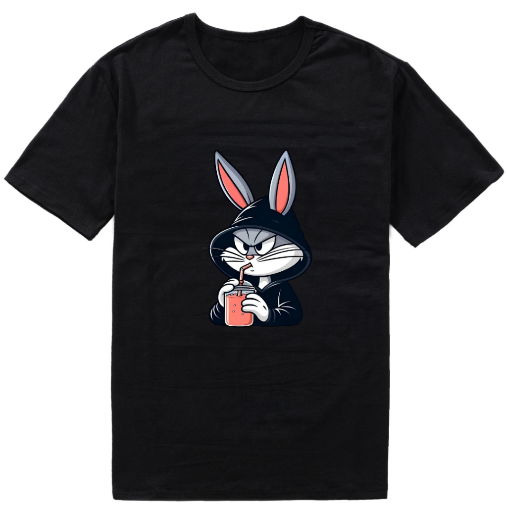 Camiseta Pernalonga Frajola Suco Desenho Animado Algodão 30.1 Envio Rapido P ao Plus Size em Oferta na Shopee