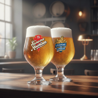 Jogo de Taça de Vidro para Cerveja Beer Master 2 Peças, 380ml - Ruvolo em Oferta na Shopee