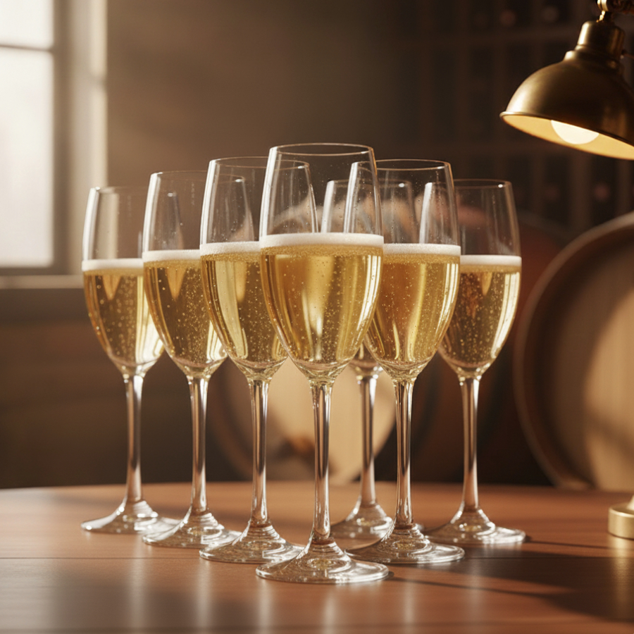 Taças Para Champanhe de Cristal Arcadia Jogo de Taça 6 Peças, 155ml - Ruvolo em Oferta na Shopee