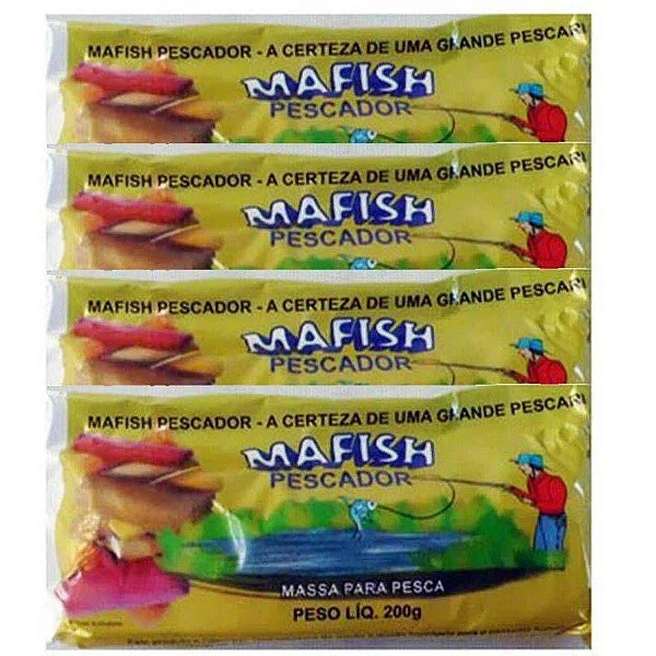Massa de Pesca Mafish Fedidinha 200g Sabores Variados Pronta para Uso – Pesca em Rio, lago e pesqueiro