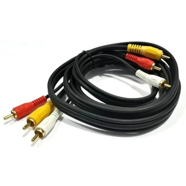 Cabo Audio/video Macho Av Rca 1.8m Gold Tv Lcd Led Dvd Mxt