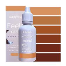 Base Líquida Fluida Feels Mood Tons Escuros Ruby Rose Hb em Oferta na Shopee