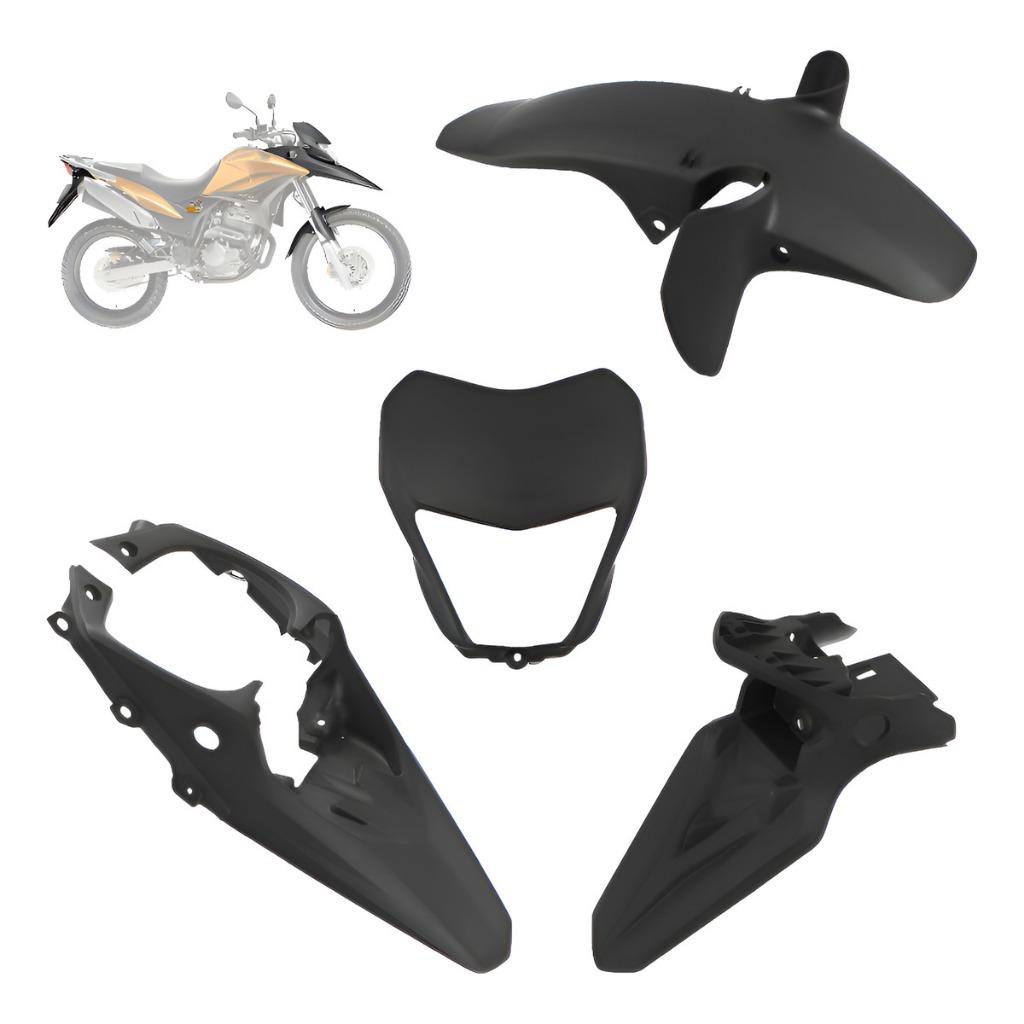 Kit Carenagem Paralama Dianteiro Traseiro e Farol Moto Xre 300 ano 2010 á 2018