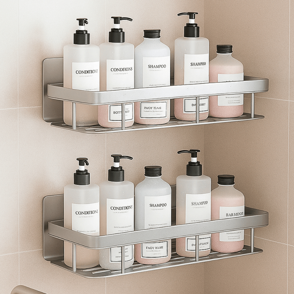 KIT 2 Prateleiras Decoração Adesivo Premium Preto Reta Organizador Estante Sem Furo Rack Grande em Oferta na Shopee