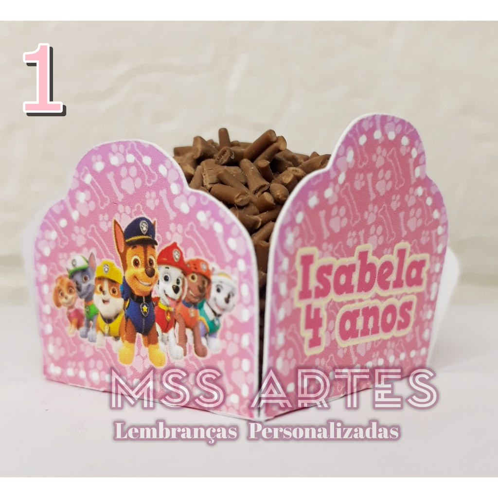 Forminhas personalizadas / Forminhas para docinho / Forminhas de Brigadeiro Patrulha Canina Menina