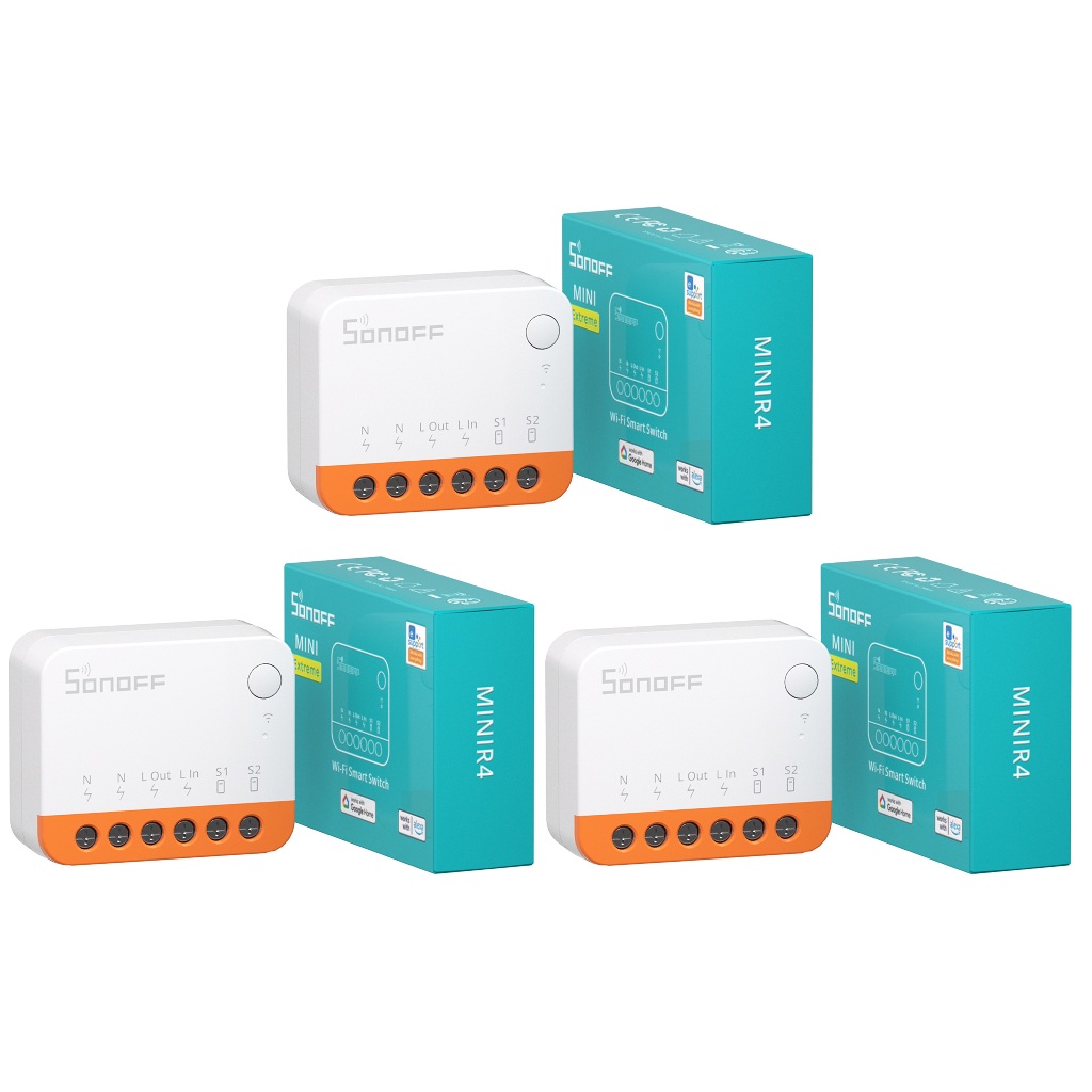 Kit 3x Sonoff Mini R4 Extreme Interruptor Inteligente Wifi Automação Residencial Amazon Alexa Google em Oferta na Shopee