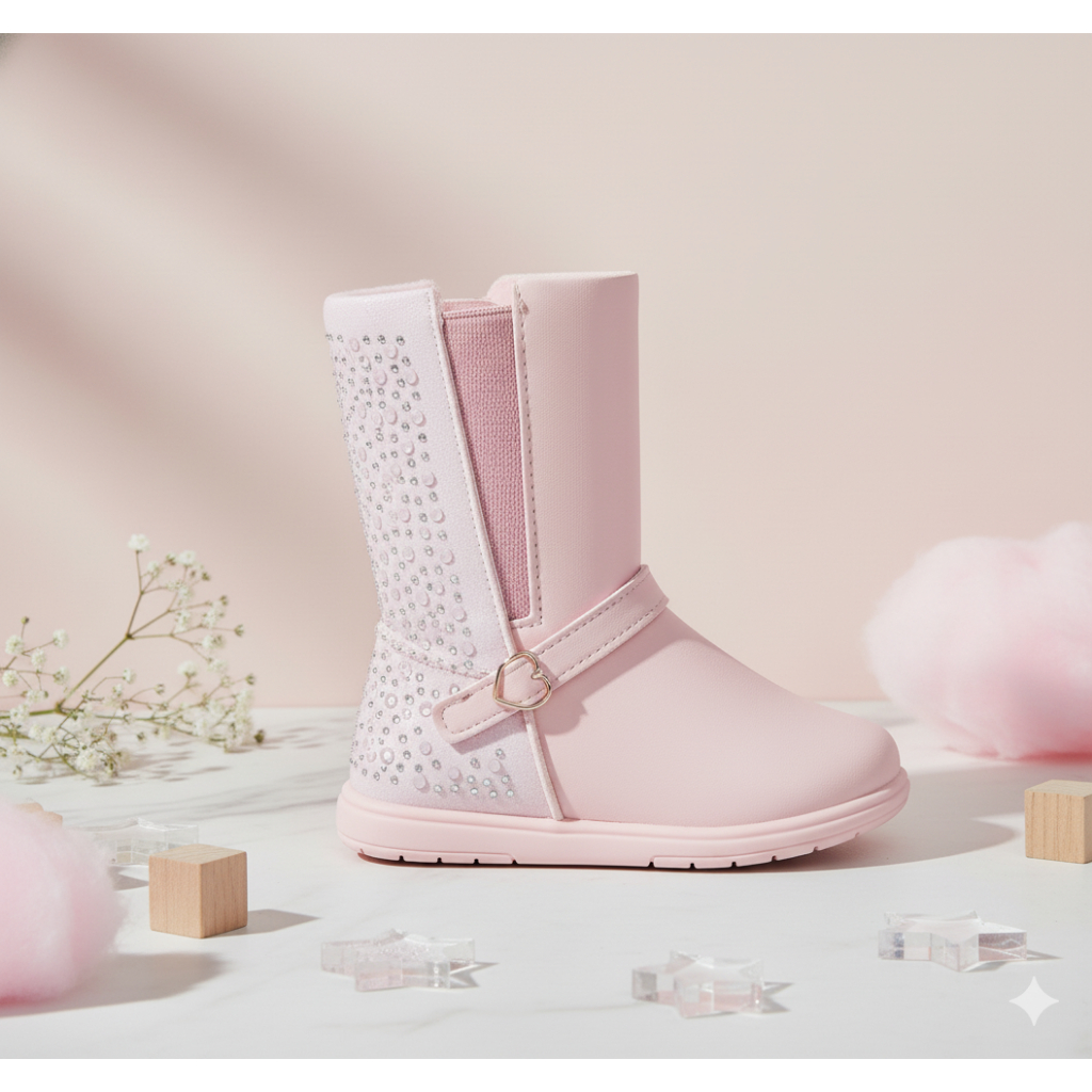 Bota Country Menina Pampili Infantil Com Brilhos Inverno Macio Frio Inverno Mini Diva Luxo Festa