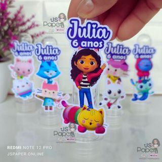 Aplique para Tubete Personalizado Casa Mágica da Gabby/Lembrancinha de Festa A Casa Mágica da Gabby. em Oferta na Shopee