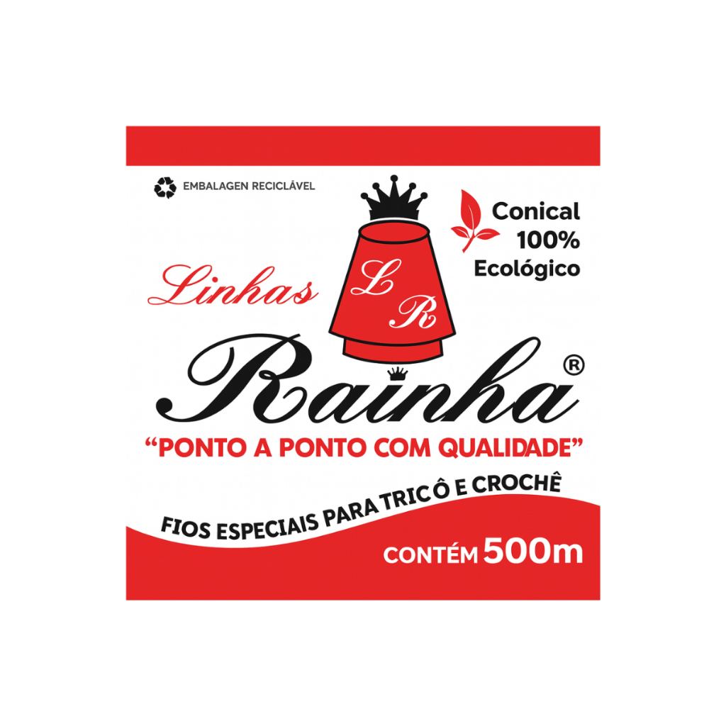 Kit 5 Linhas De Polipropileno Para Crochê Tricô 500 Metros Rainha -Várias Cores — imagem 2 de 2