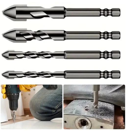 Brocas de carboneto kit com 7 Triangular de Titânio Profissionais 3-12mm Para Furar Tudo em Oferta na Shopee