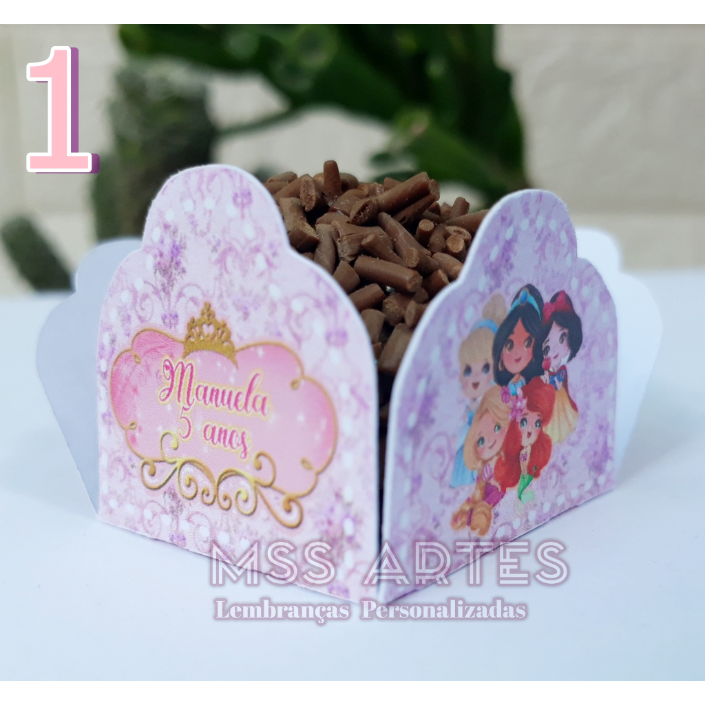 Forminhas personalizadas / Forminhas para docinho / Forminhas de Brigadeiro Princesas da Disney Cute