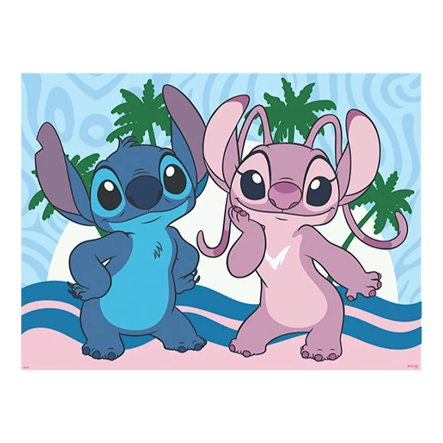 Mini Painel TNT Stitch e Angel - 1,05x70 cm