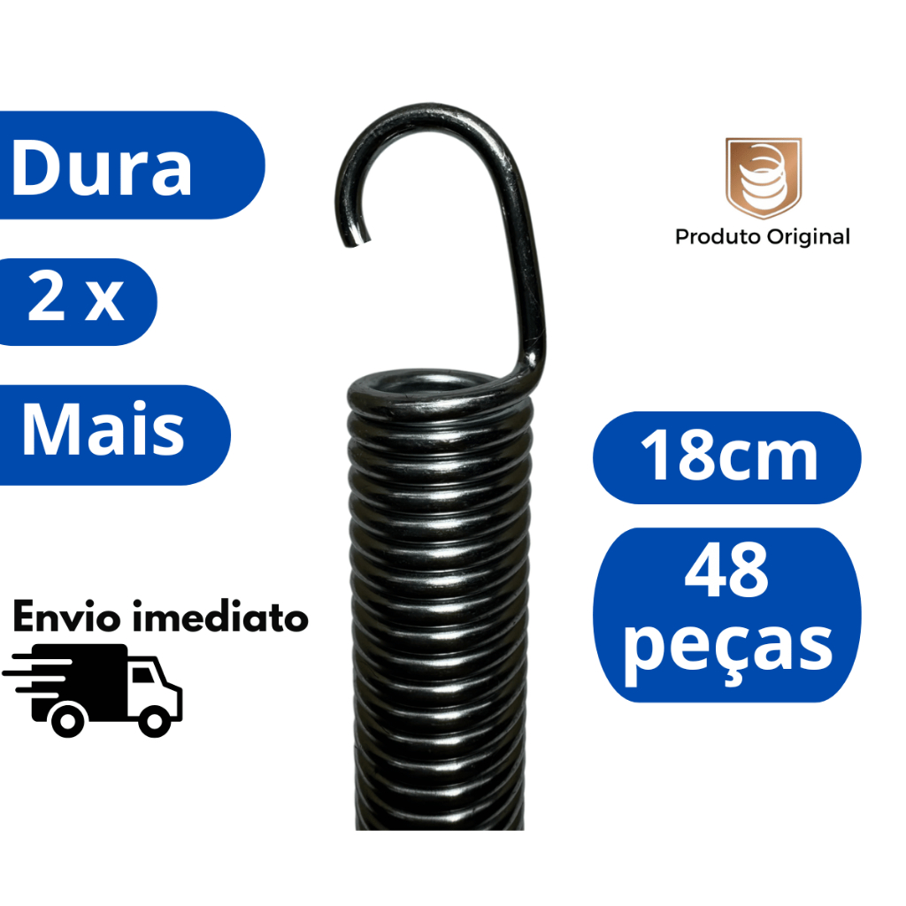 Molas 18cm para Cama Elástica Profissional  3,05m e 4,27m | Kit de Reposição Reforçado