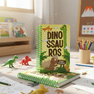 365 Dinossauros Para Colorir / Edição Premium / Espiral em Oferta na Shopee