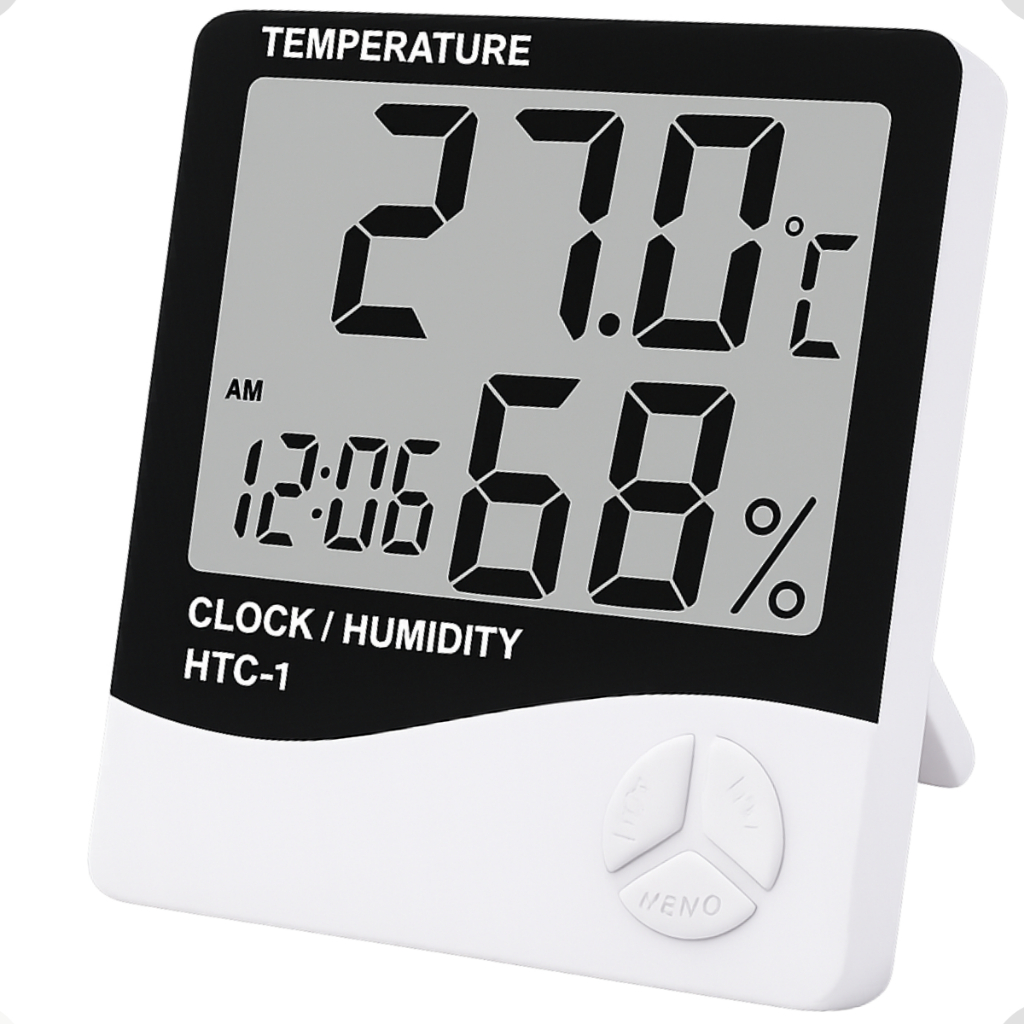 Relógio LCD Digital Termo Higrômetro Termômetro Medidor Temperatura Umidade Ambiente