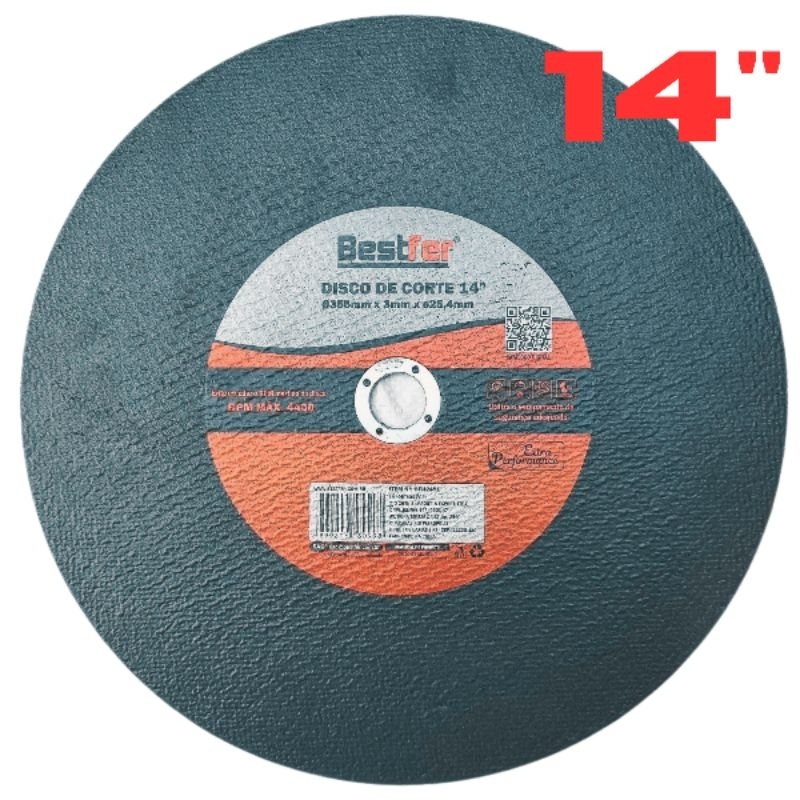 Disco de corte metal 14 polegadas aço inox ferro metal para esmeril angular serra rápida policorte profissional