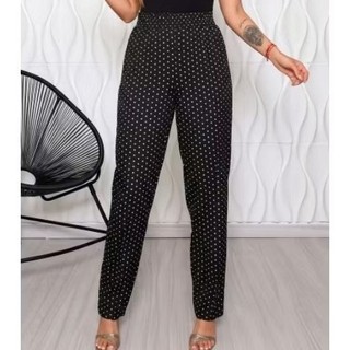 Calça pantalona feminina soltinha de malha fria calca pantalona calça fresquinha de liganete