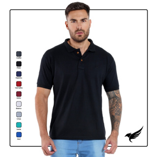 Camisa Polo Masculina Malha Piquet Gola Polo Original em Oferta na Shopee