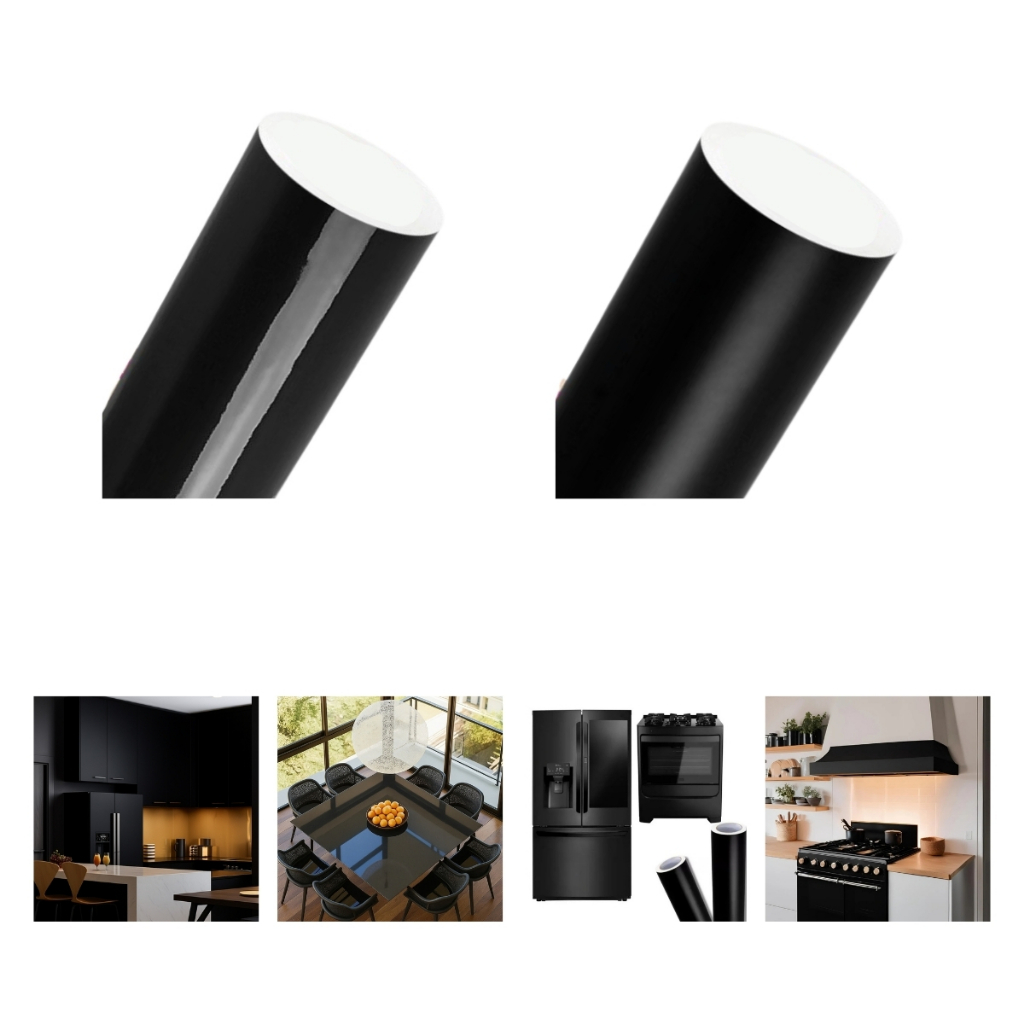 5 Metros Adesivo Vinil Preto Brilho ou Fosco Lavável Envelopamento Autocolante em Oferta na Shopee