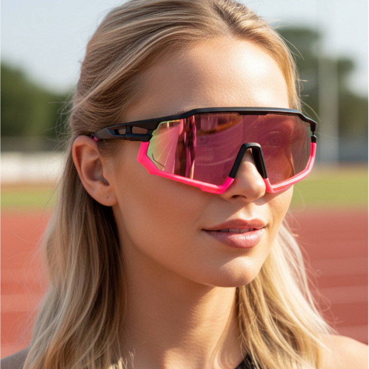 Óculos de Sol Runner Esportivo Premium Feminino Corrida Baixa Pace Bike uv400 Feminino