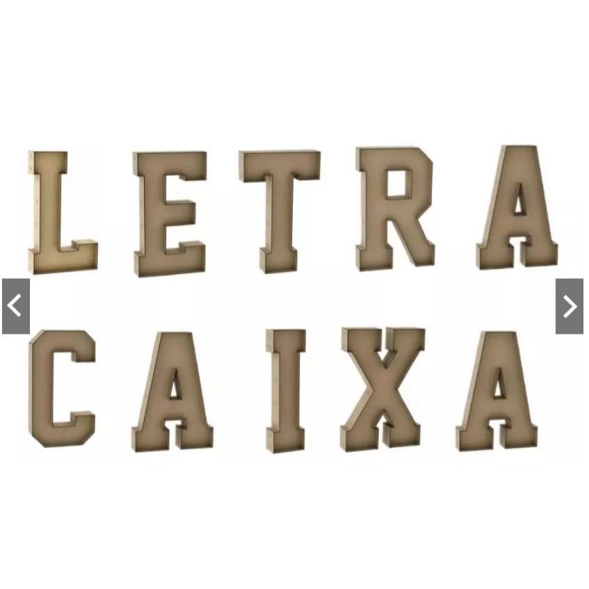 Kit 8 Letra Caixa 100cm Altura Decoração Festa Casamento Igreja Formatura Chá Revelação
