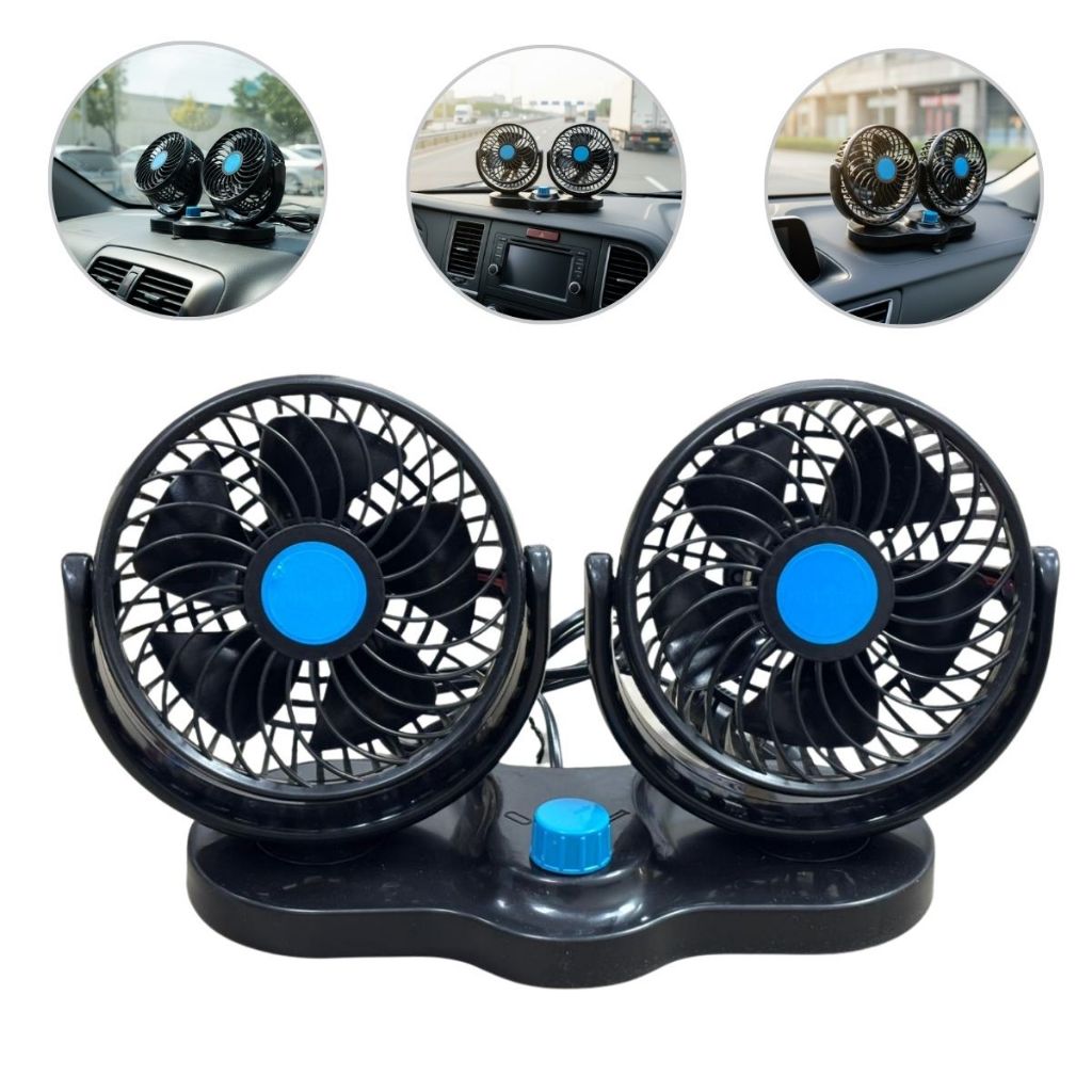 Mini Ventilador Duplo Automotivo 24V Silencioso Para Caminhão Ônibus E Veículos Pesados 2 Velocidades - Importway em Oferta na Shopee