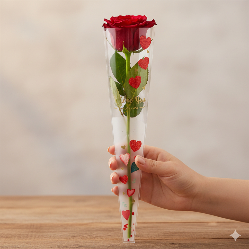 Botão Cone Para Rosa Flor 12x03x50 cm Várias Estampas 10 UN - Mãe - Presente - Flor - Rosa em Oferta na Shopee