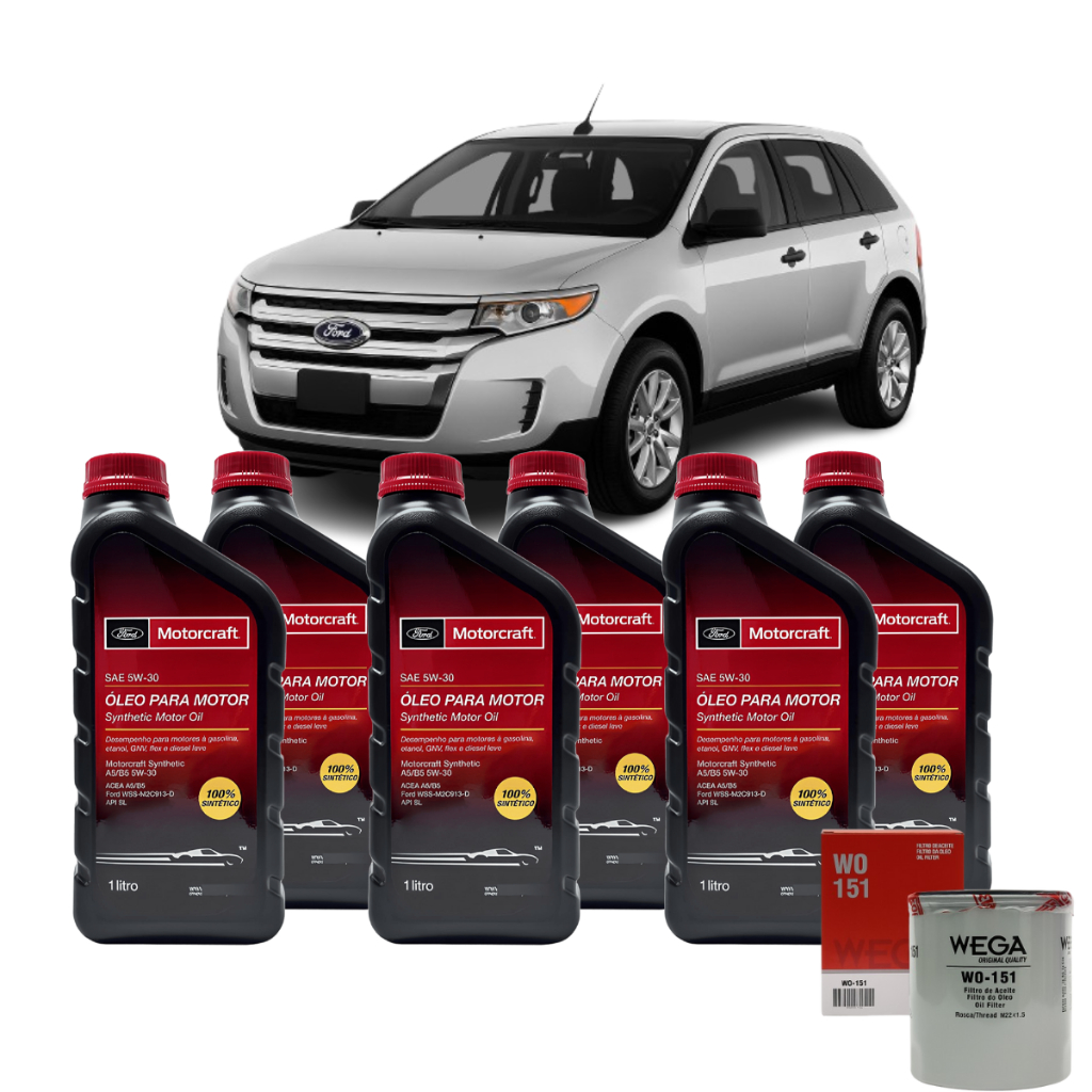Kit Troca Revisão 5w30 Ford Edge 3.0 v6 2009 até 2014 Original Ford