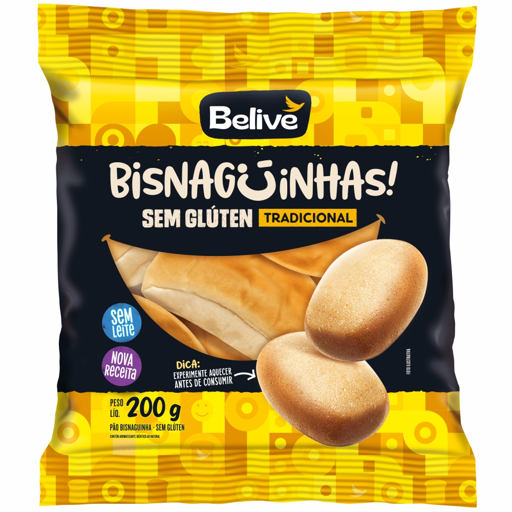 Bisnaguinha Sem Glúten Sem Leite Tradicional Belive